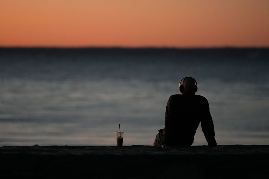 Sunset Pause with a gentle stretch — wellness · Feel-Good Activities