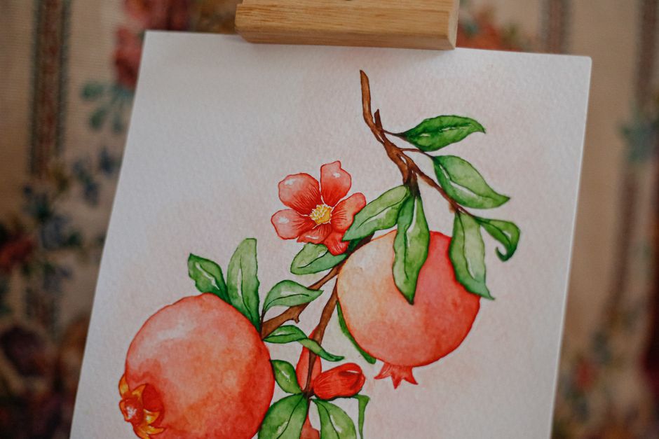 Gouache Fruit Study for a small creative corner — diy-creativity · Art & Painting