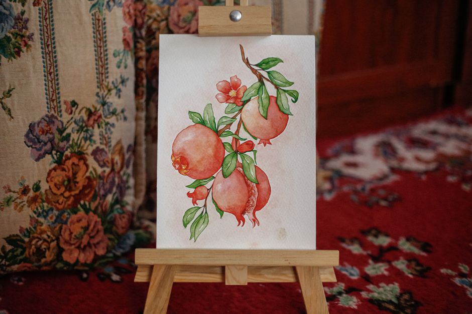 Gouache Fruit Study using pressed botanicals — diy-creativity · Art & Painting