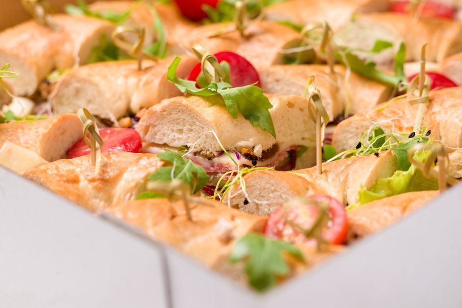 Mini Sandwich Platter with a vegetarian option — food · Food & Hosting