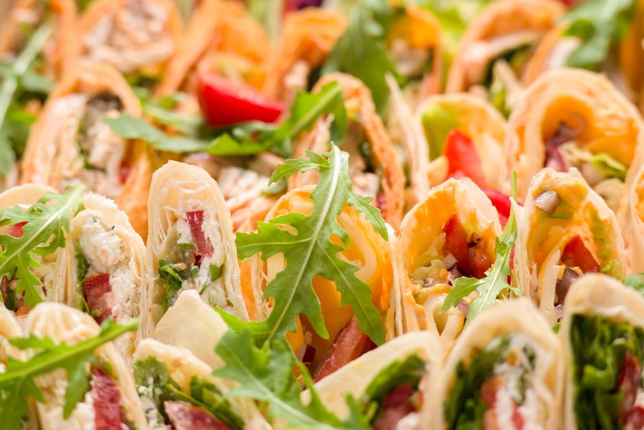 Mediterranean Wrap with a toasted pita side — food · Lunch Ideas
