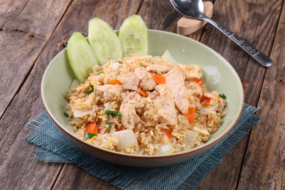 Vegetable Fried Rice for a dinner-party table — food · Recipes