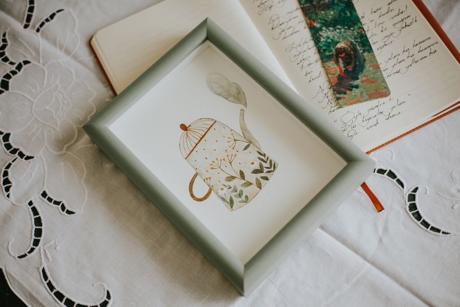 Miniature Gouache Garden with a bold geometric pattern — diy-creativity · Art & Painting