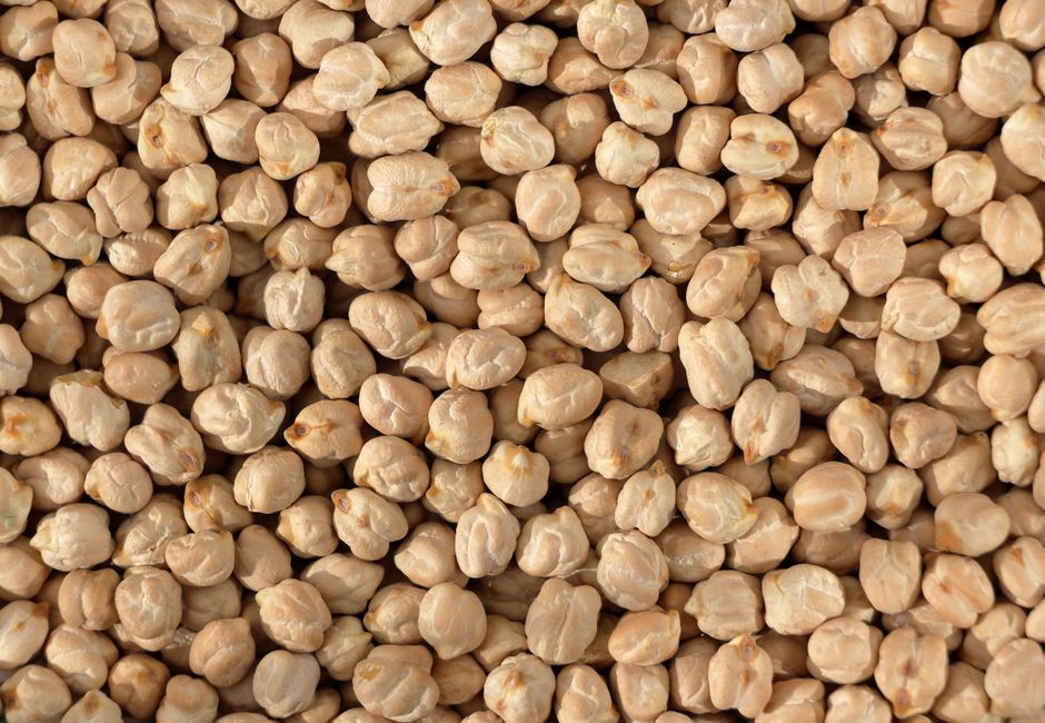 Crunchy Chickpeas with peanut butter drizzle — food · Snacks