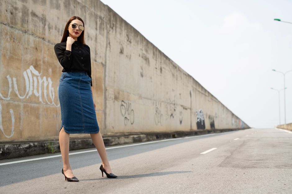 Simple Skirt with a bold geometric pattern — diy-creativity · Sewing