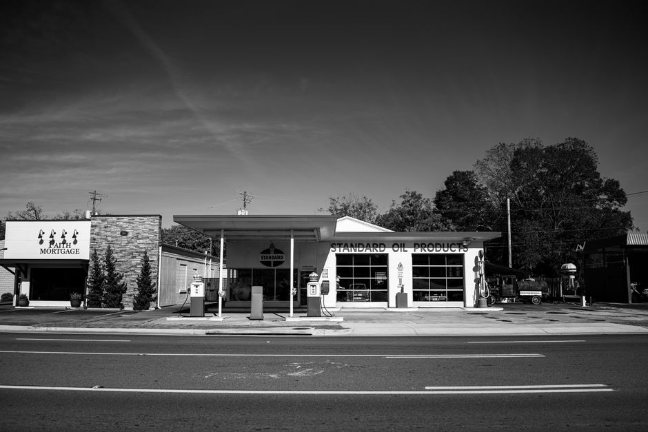 Historic Gas Station with a scenic picnic — travel · Road Trips