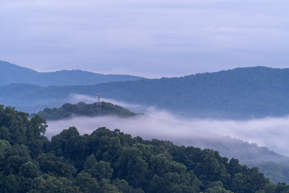 Blue Ridge Overlook with a sunset finish — travel · USA Travel