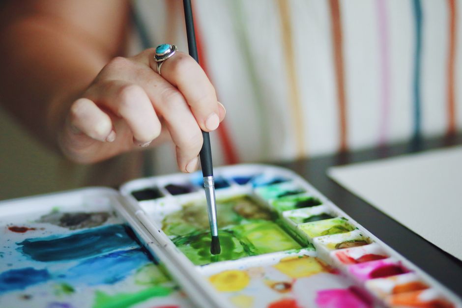Watercolor Sky Wash with a layered-paper effect — diy-creativity · Art & Painting