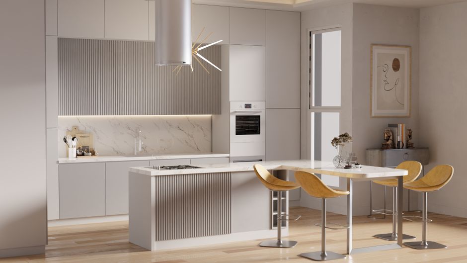 Island Styling with a space-saving arrangement — home · Kitchens
