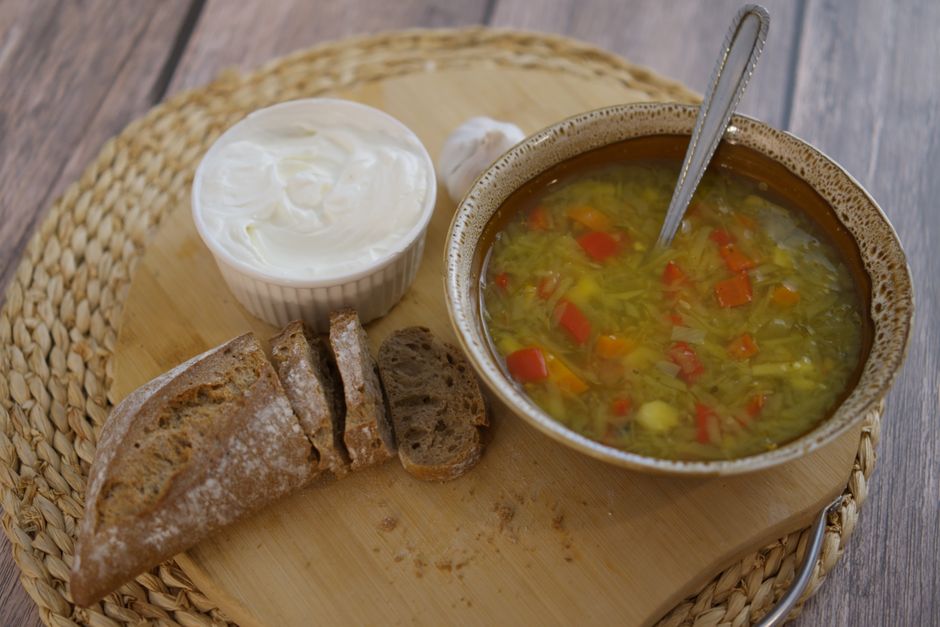 Soup-and-Bread Table for station small gatherings — food · Food & Hosting