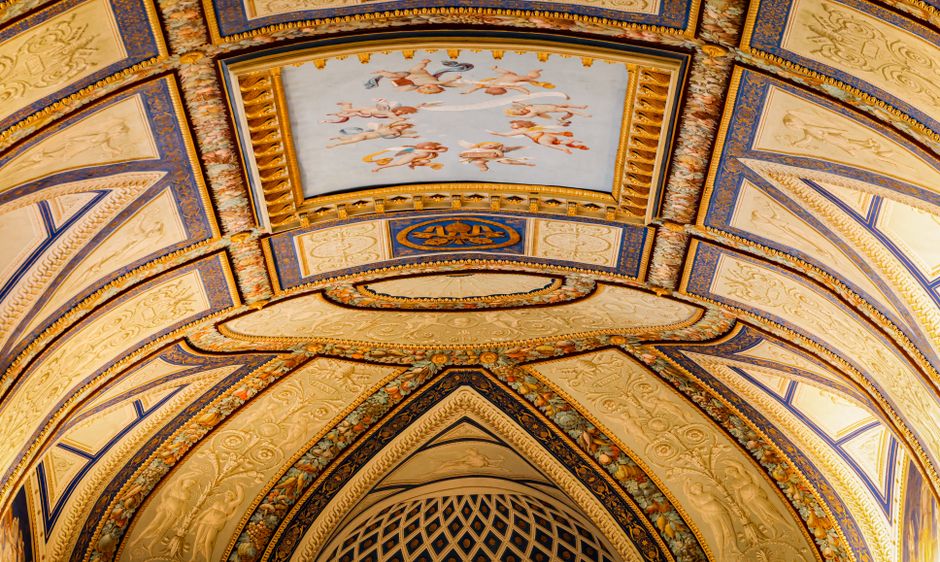 Statement Ceiling using mixed wood tones — home · Interior Design