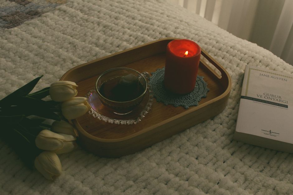 Bedside Tea Routine during a screen break — wellness · Sleep
