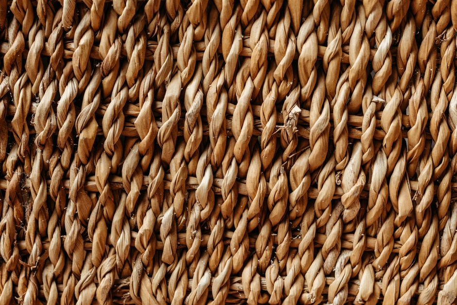 Woven Basket using one repeated accent color — home · Home Decor