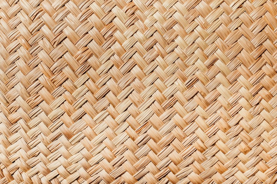 Woven Basket around a practical drop zone — home · Home Decor