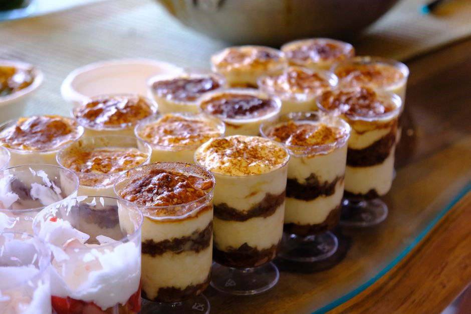 Mini Tiramisu Cups with vanilla bean cream — food · Desserts