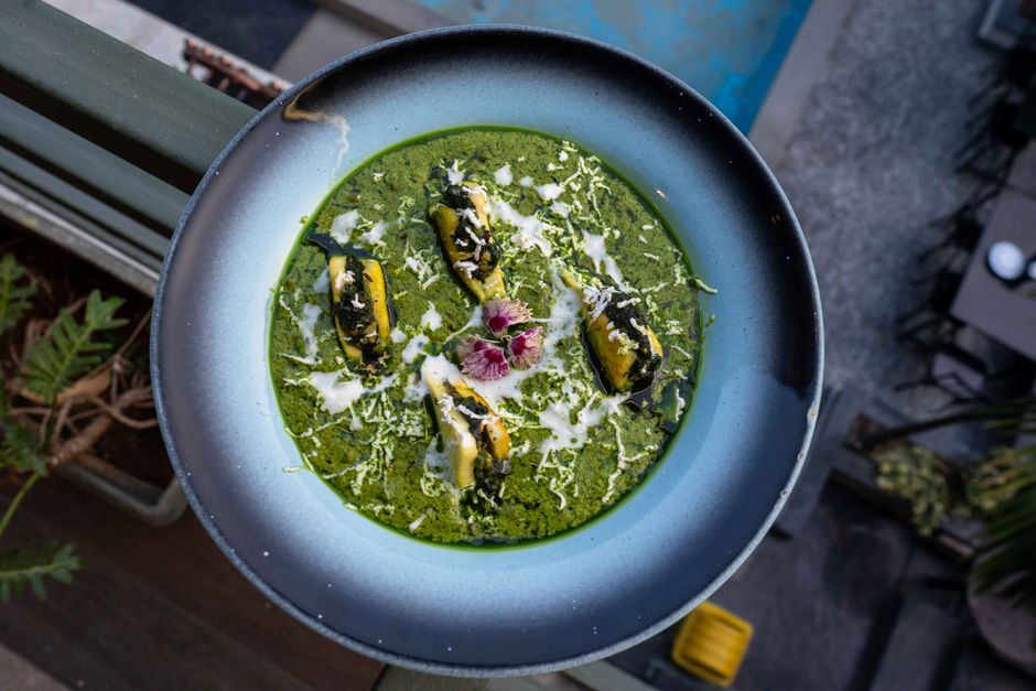 Spinach Ricotta Shells with a smoky spice blend — food · Recipes