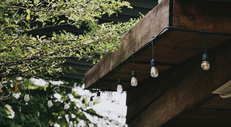 String-Light Corner with coordinated hardware — home · Garden & Outdoor
