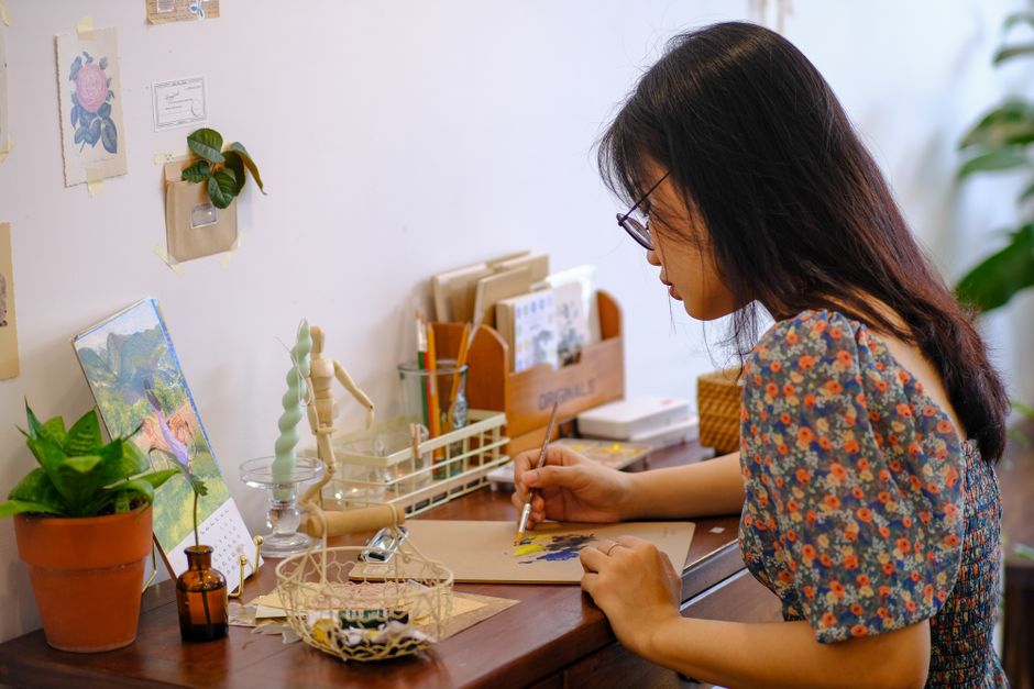 Miniature Gouache Garden for a small creative corner — diy-creativity · Art & Painting