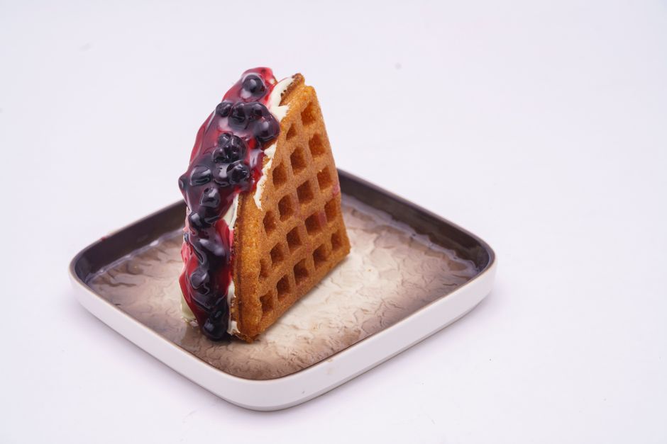 Blueberry Crisp for a birthday dessert spread — food · Desserts