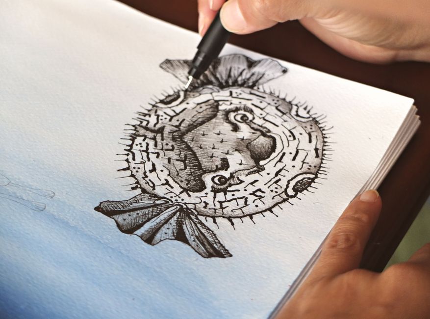 Ink Botanical Sketch for a rainy afternoon — diy-creativity · Art & Painting