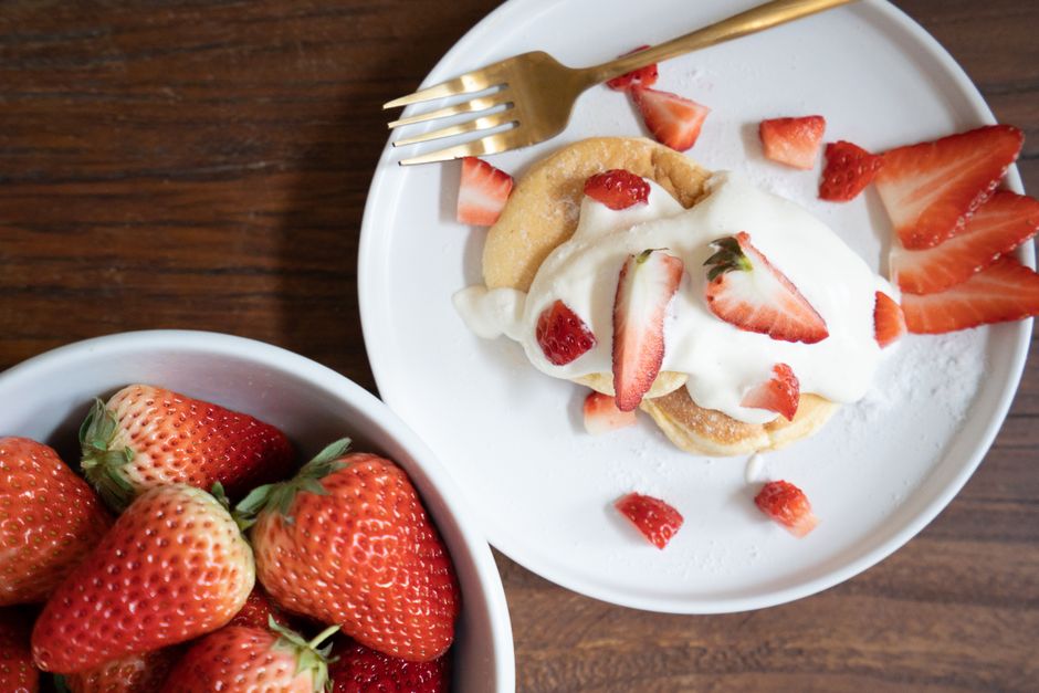 Strawberry Shortcake Bites for a birthday dessert spread — food · Desserts