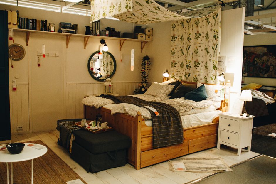 Under-Bed Boxes using mixed wood tones — home · Organization