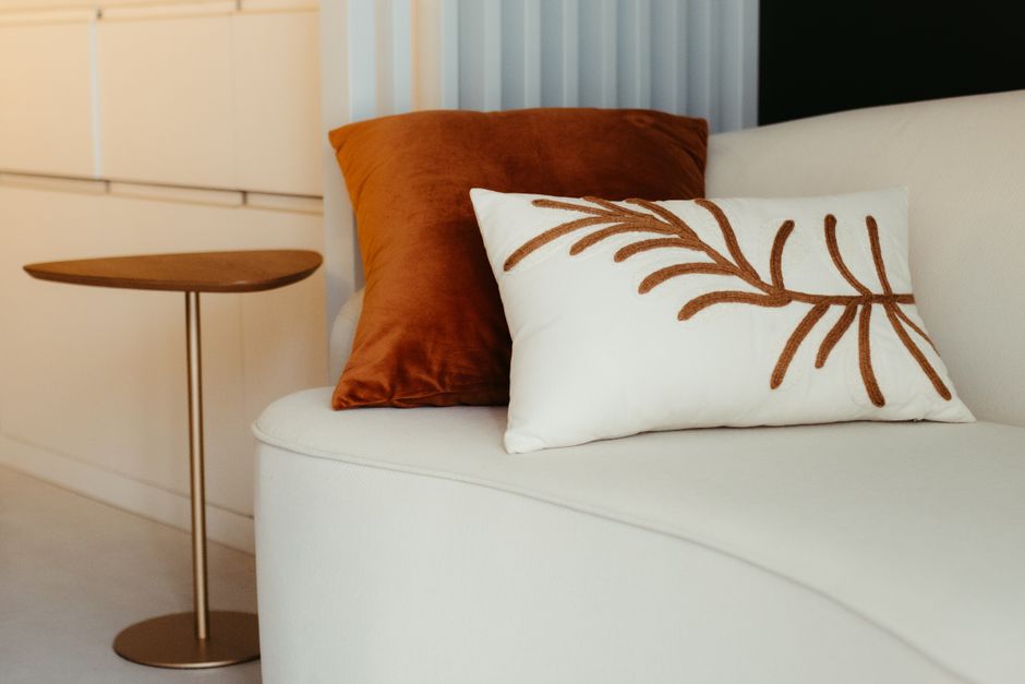 Side Table with warm evening lighting — home · Living Rooms