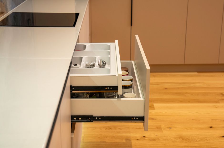 Under-Bed Drawer around a statement mirror — home · Bedrooms