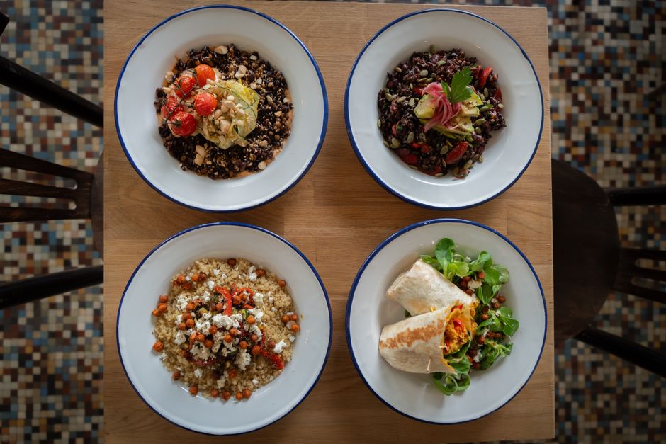Greek Quinoa Bowl with a yogurt dressing — food · Lunch Ideas