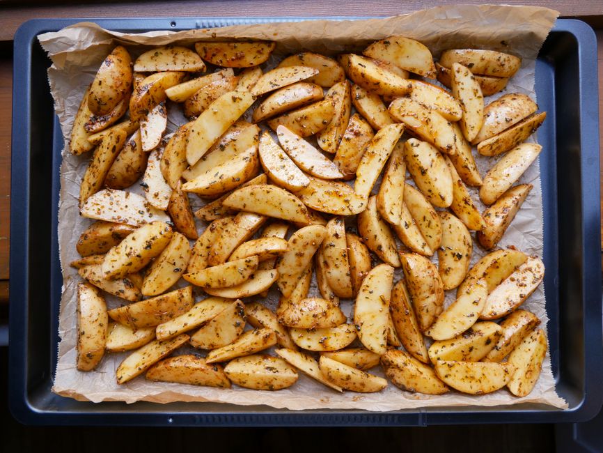 Greek Lemon Potatoes with creamy white beans — food · Dinner Ideas