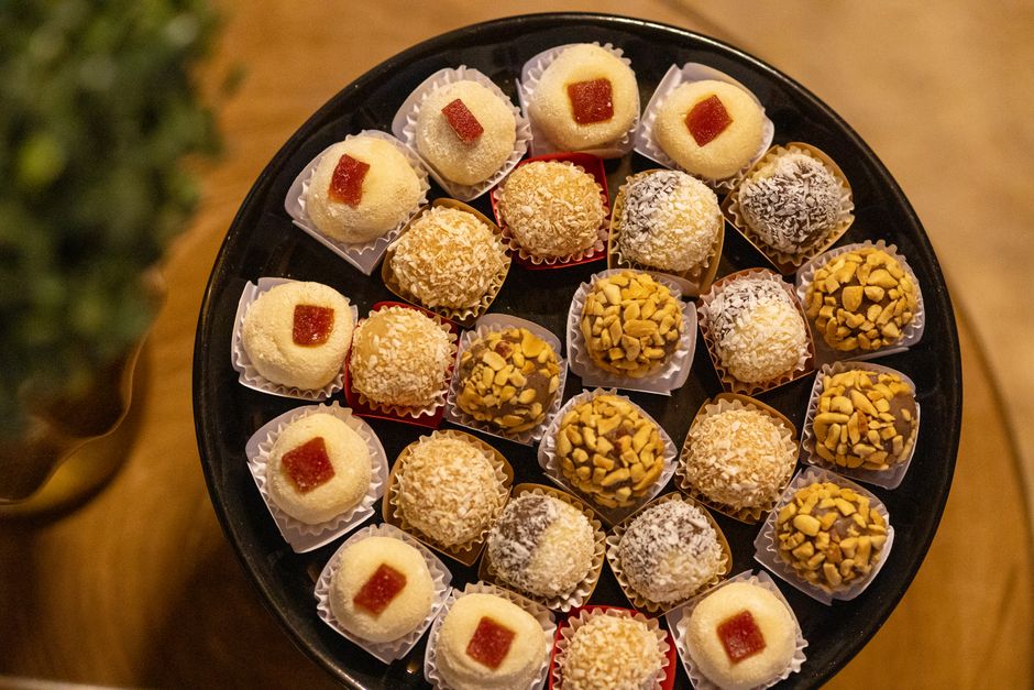 Date Coconut Bites with toasted seeds — food · Snacks
