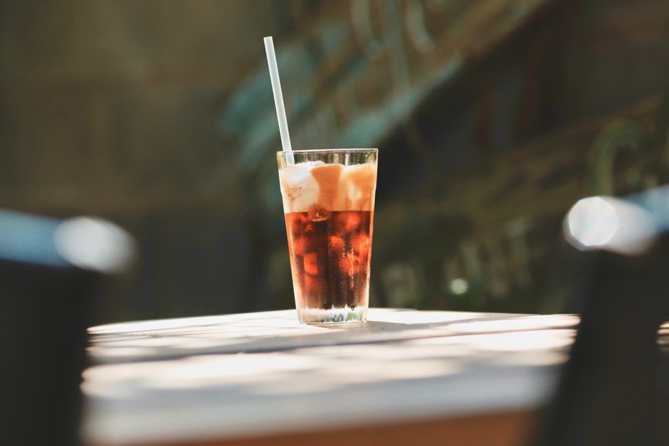 Vanilla Cold Brew with lime zest — food · Drinks