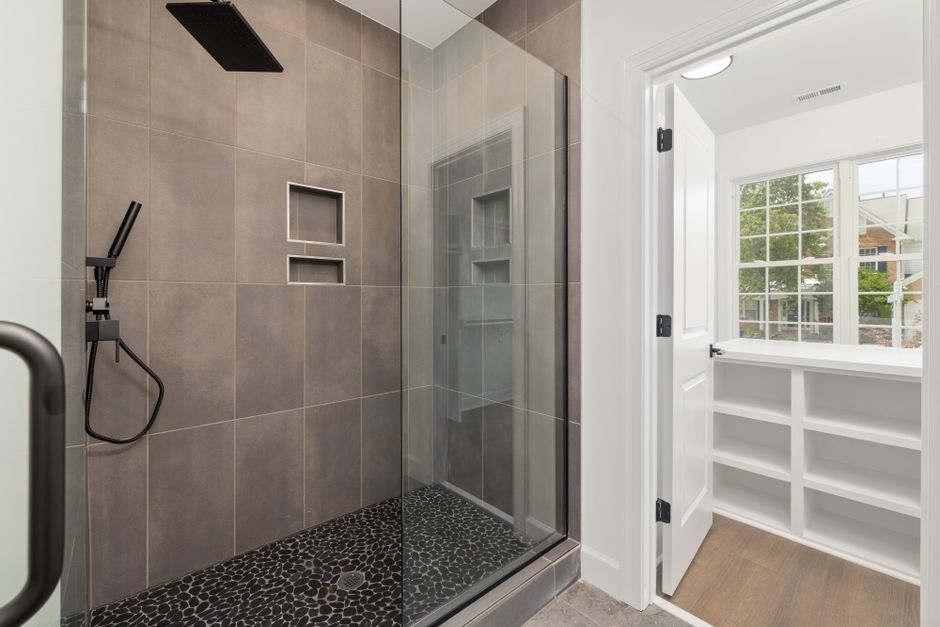 Shower Niche with a cozy corner detail — home · Bathrooms