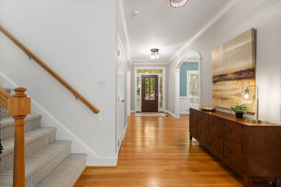 Compact Foyer with a vintage-modern mix — home · Interior Design