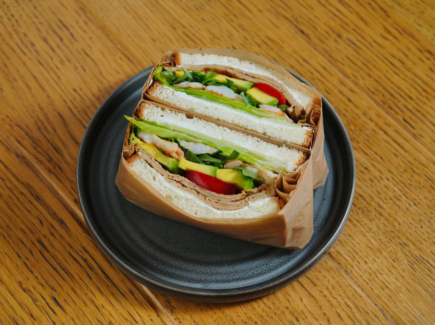 Roasted Veggie Sandwich with a toasted pita side — food · Lunch Ideas