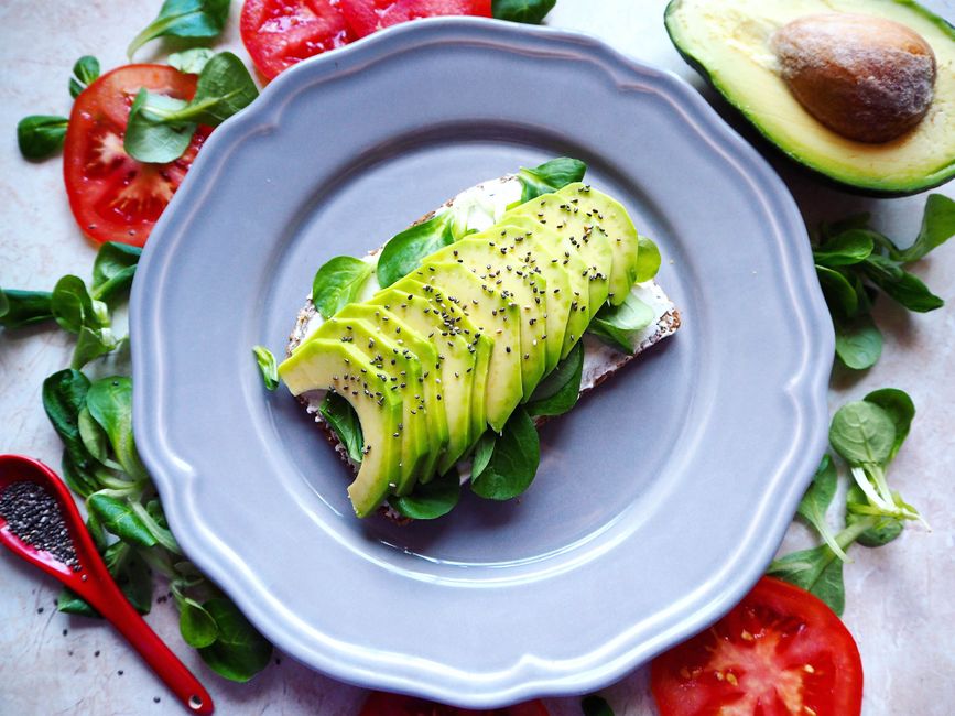 Avocado Breakfast Toast with vanilla yogurt — food · Breakfast & Brunch