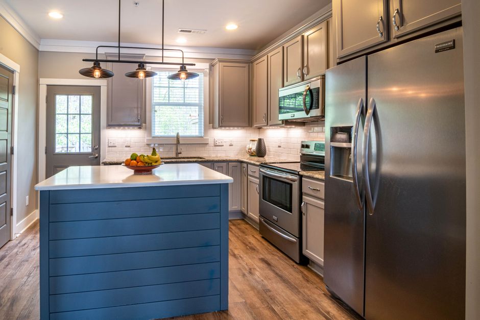 Island Styling with warm evening lighting — home · Kitchens