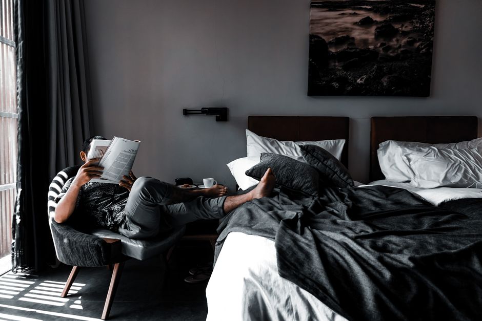 Reading Chair with a soft curved silhouette — home · Bedrooms
