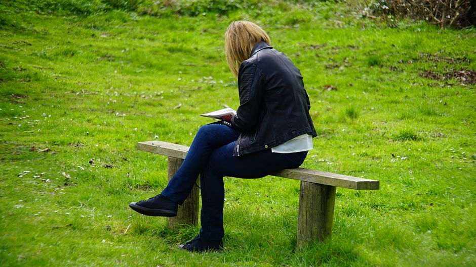 Park Bench Reading Stop for a rainy-day backup — travel · Solo Travel