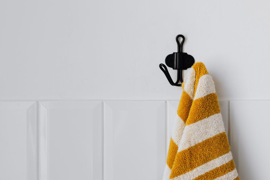 Towel Hook with one sculptural accent — home · Bathrooms