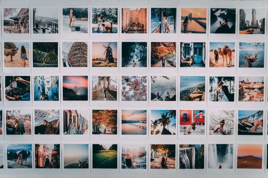 Memory-Photo Wall for a backyard table — celebrations · Birthdays