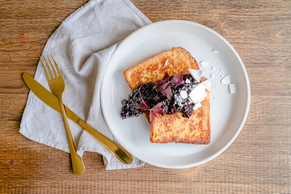 Ricotta Berry Toast with avocado and herbs — food · Breakfast & Brunch