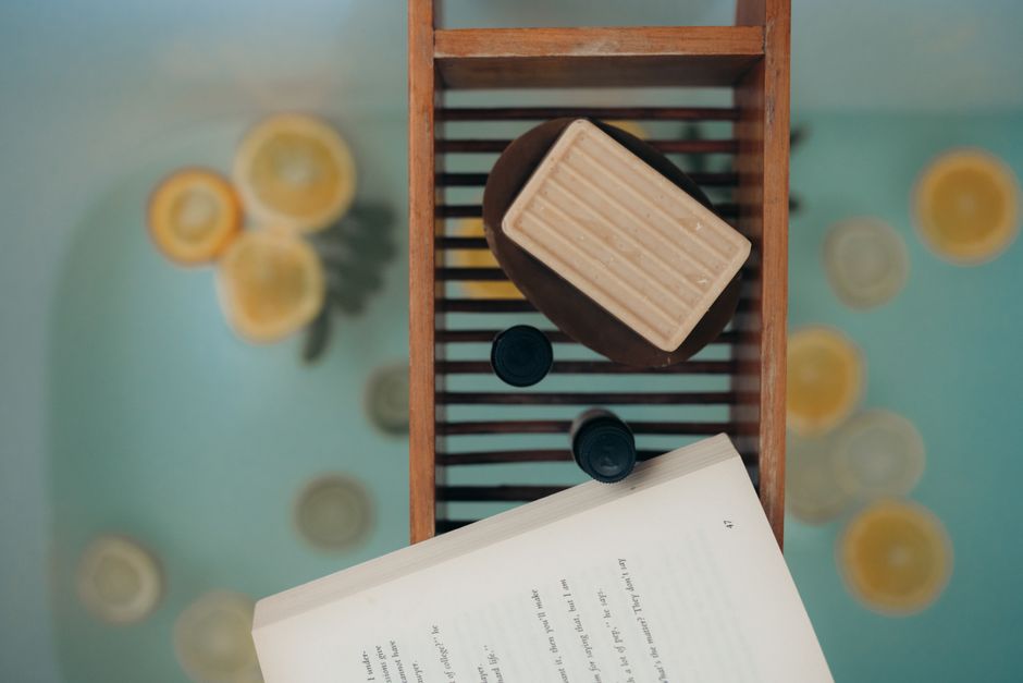 Cleaning Caddy around a statement mirror — home · Organization