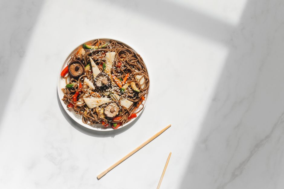 Sesame Soba Salad with avocado crema — food · Lunch Ideas