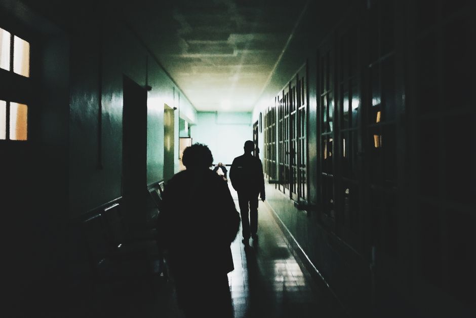 Haunted Hallway around a memory wall — celebrations · Halloween