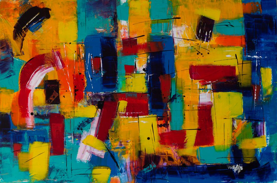 Acrylic Abstract Blocks — acrylic abstract blocks with a hand-painted finish — diy-creativity · Art & Painting