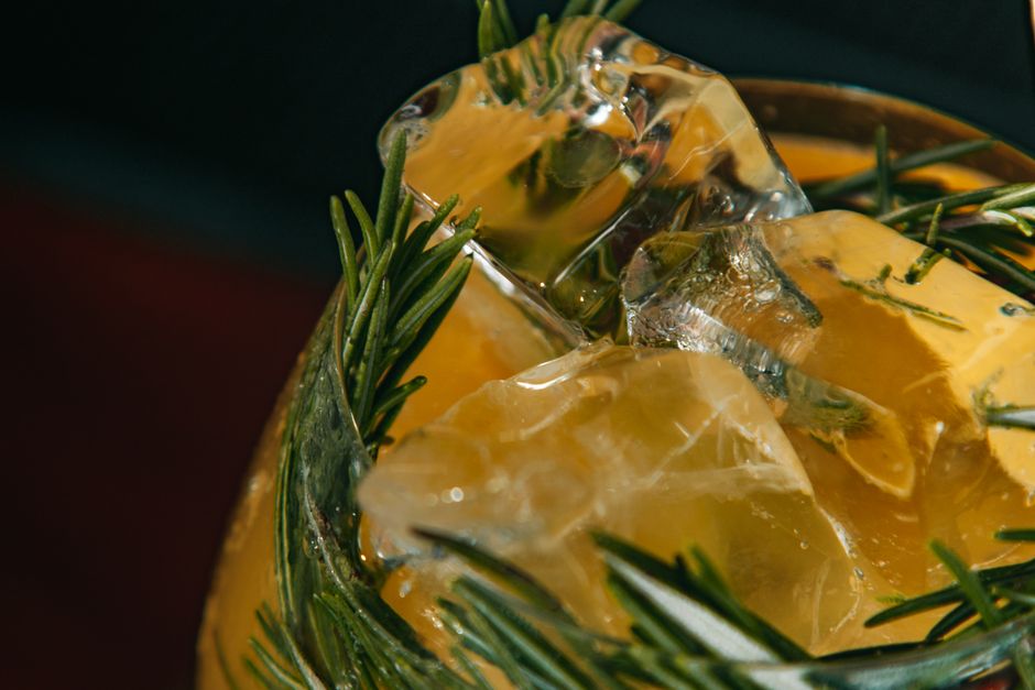 Rosemary Citrus Cooler with honeyed citrus — food · Drinks