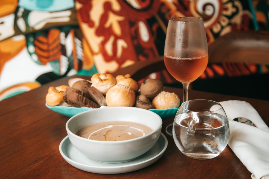 Soup-and-Bread Table with a simple cleanup flow — food · Food & Hosting