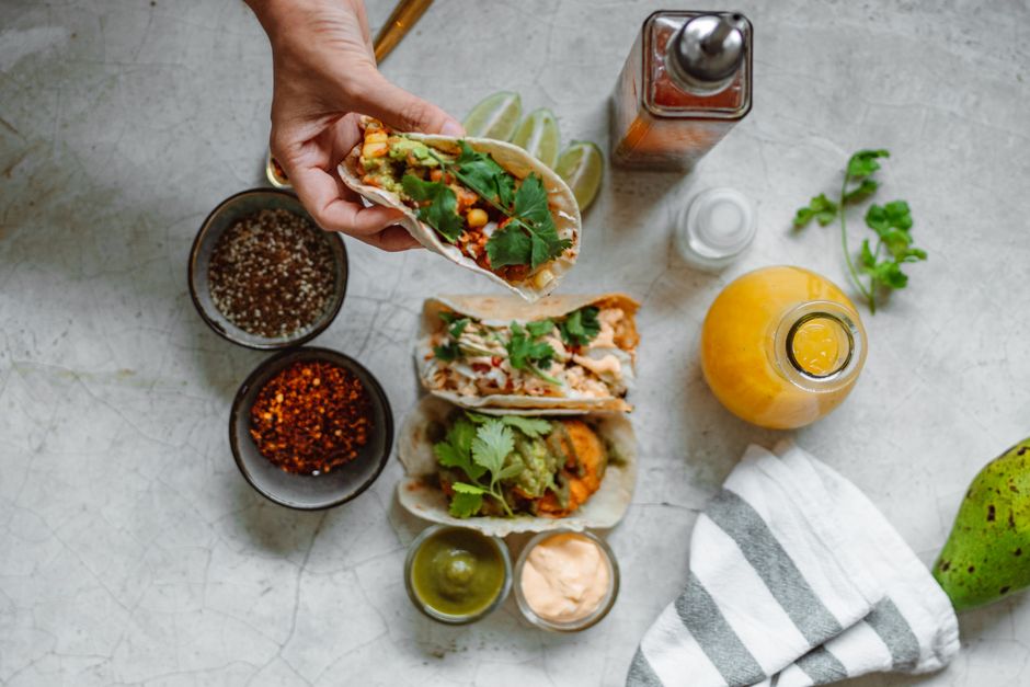 Build-Your-Own Taco Bar with a seasonal centerpiece — food · Food & Hosting