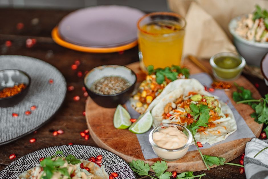 Salsa Verde Tacos with caramelized onions — food · Dinner Ideas